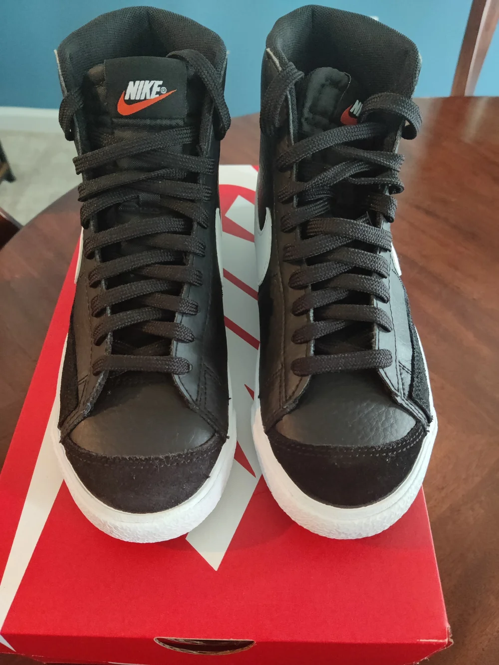 Nike Kids' Black and White High-Top Sneakers